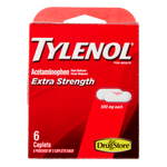 Tylenol Extra Strength Acetaminophen, 500mg, 3 Pouches of 2 Caplets