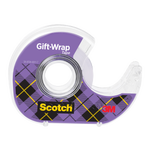 Gift-Wrap Tape with Dispenser, 3/4" x 1100